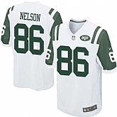 Nike Men & Women & Youth Jets #86 Nelson White Team Color Game Jersey,baseball caps,new era cap wholesale,wholesale hats